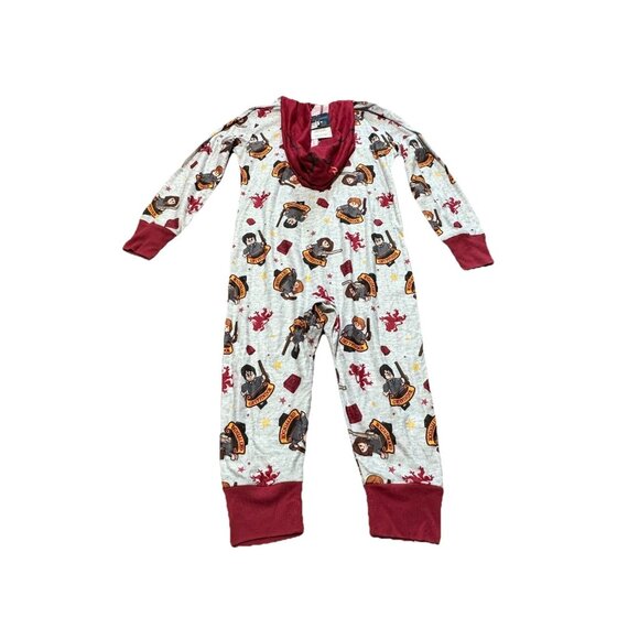 HARRY POTTER LEGO Gryffindor Hooded Pajamas Long Sleeve Size 4/5 Boy Girl - Picture 4 of 4